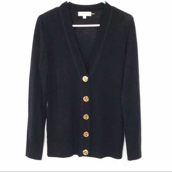 tory burch navy cardigan
